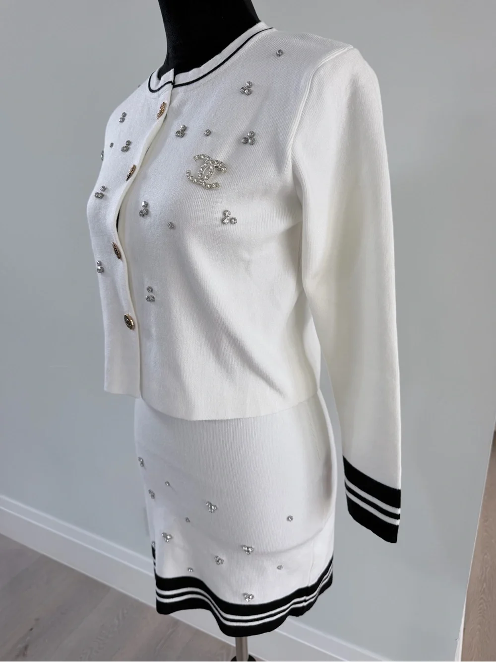 CHANEL embellishments designer flattering
